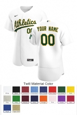 Oakland Athletics Custom Letter and Number Kits for Home Jersey Material Twill