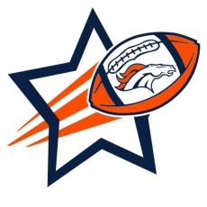 Denver Broncos Football Goal Star logo heat sticker