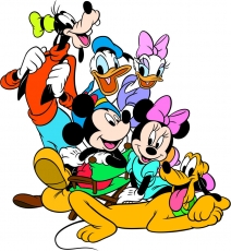 Mickey and Minnie Mouse Logo 02 heat sticker
