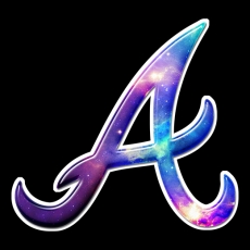 Galaxy Atlanta Braves Logo heat sticker