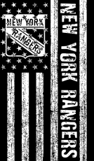 New York Rangers Black And White American Flag logo custom vinyl decal