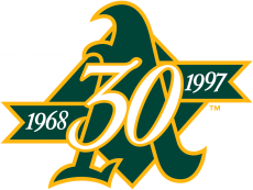 Oakland Athletics 1997 Anniversary Logo heat sticker