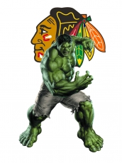 Chicago Blackhawks Hulk Logo heat sticker