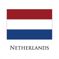 Netherlands flag logo heat sticker