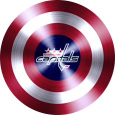 Captain American Shield With Washington Capitals Logo heat sticker