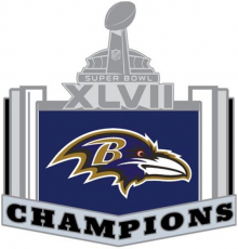 Baltimore Ravens 2012 Champion Logo heat sticker