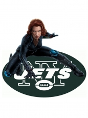 New York Jets Black Widow Logo heat sticker