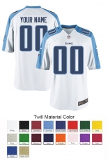 Tennessee Titans Custom Letter and Number Kits For White Jersey 01 Material Twill