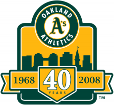 Oakland Athletics 2008 Anniversary Logo heat sticker