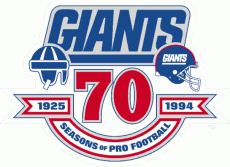 New York Giants 1994 Anniversary Logo heat sticker