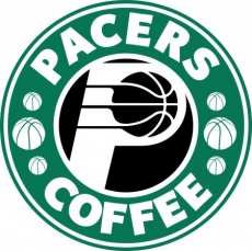 Indiana Pacers Starbucks Coffee Logo heat sticker