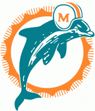 Miami Dolphins 1974-1989 Primary Logo heat sticker