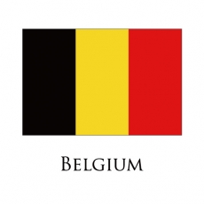 Belgium flag logo heat sticker