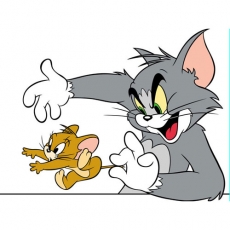 Tom and Jerry Logo 24 heat sticker