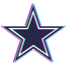 Phantom Dallas Cowboys logo heat sticker