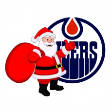 Edmonton Oilers Santa Claus Logo custom vinyl decal