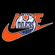 Edmonton Oilers Nike logo heat sticker