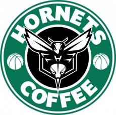 Charlotte Hornets Starbucks Coffee Logo heat sticker