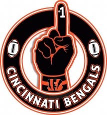 Number One Hand Cincinnati Bengals logo custom vinyl decal