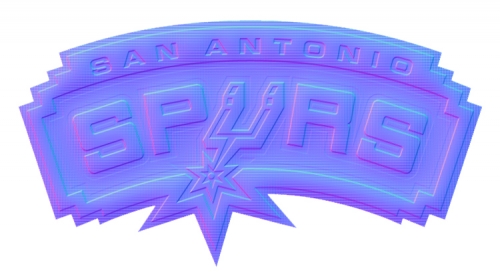 San Antonio Spurs Colorful Embossed Logo custom vinyl decal