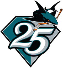 San Jose Sharks 2015 16 Anniversary Logo 02 heat sticker