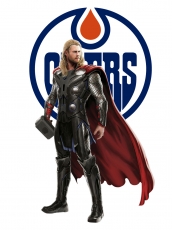 Edmonton Oilers Thor Logo heat sticker