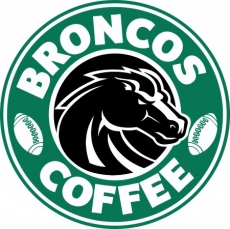 Denver Broncos starbucks coffee logo heat sticker