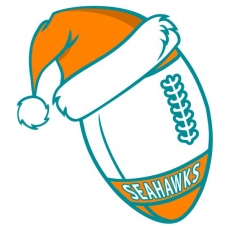 Miami Dolphins Football Christmas hat logo custom vinyl decal