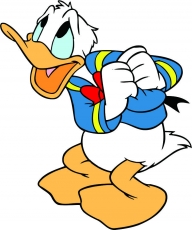 Donald Duck Logo 13 heat sticker