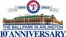 Texas Rangers 2004 Stadium Logo heat sticker