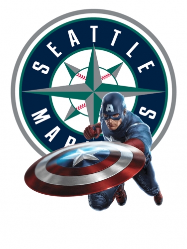 Seattle Mariners Captain America Logo heat sticker
