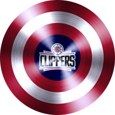 Captain American Shield With Los Angeles Clippers Logo custom vinyl decal