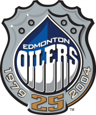 Edmonton Oiler 2003 04 Anniversary Logo heat sticker