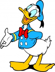 Donald Duck Logo 40 custom vinyl decal