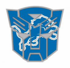 Autobots Detroit Lions logo heat sticker