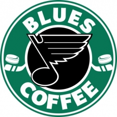 St. Louis Blues Starbucks Coffee Logo heat sticker