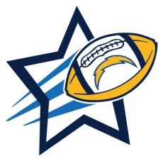San Diego Chargers Football Goal Star logo heat sticker