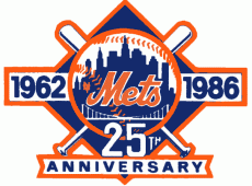 New York Mets 1986 Anniversary Logo heat sticker