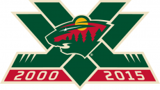 Minnesota Wild 2015 16 Anniversary Logo heat sticker