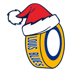 st.louis blues Hockey. louis blues Hockey ball Christmas hat logo heat sticker