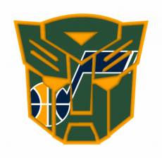 Autobots Utah Jazz logo heat sticker
