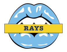 Tampa Bay Rays Lips Logo custom vinyl decal