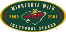 Minnesota Wild 2000 01 Anniversary Logo heat sticker