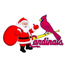 St. Louis Cardinals Santa Claus Logo heat sticker