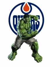 Edmonton Oilers Hulk Logo heat sticker