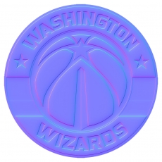 Washington Wizards Colorful Embossed Logo custom vinyl decal