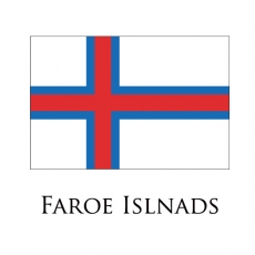 Faroe Islands flag logo heat sticker