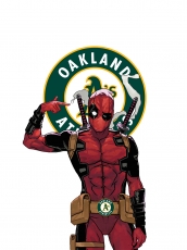 Oakland Athletics Deadpool Logo heat sticker