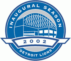 Detroit Lions 2002 Stadium Logo heat sticker
