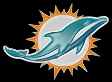 Miami Dolphins Plastic Effect Logo heat sticker